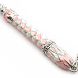 Silver Plate Enameled Pink Yad