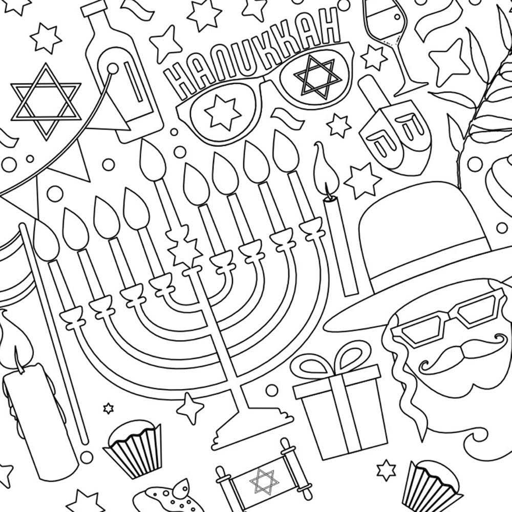 Hanukkah Coloring Tablecloth