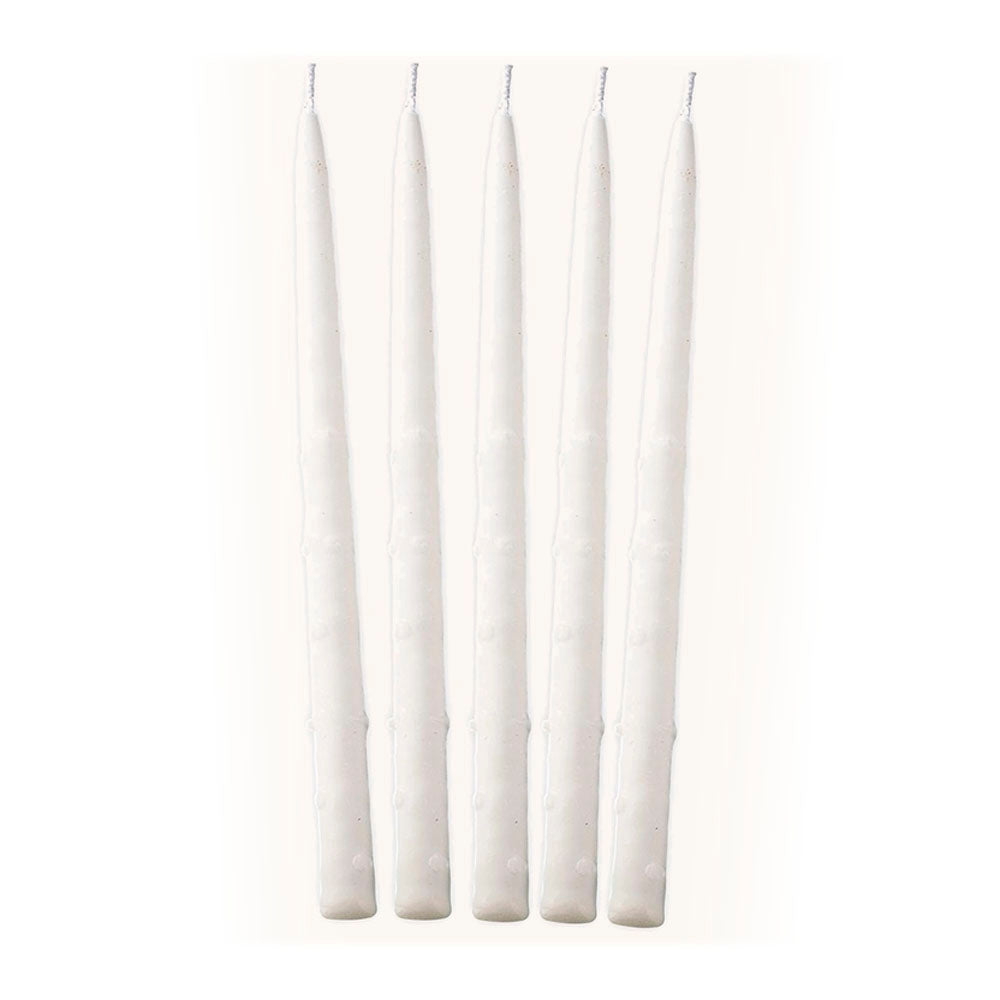 Chanukah Candles - White Textured - 45 Pack