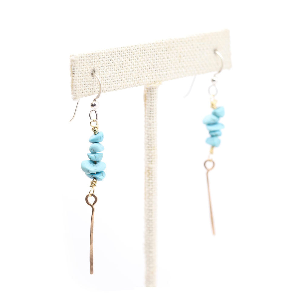 Turquoise Stick Earrings