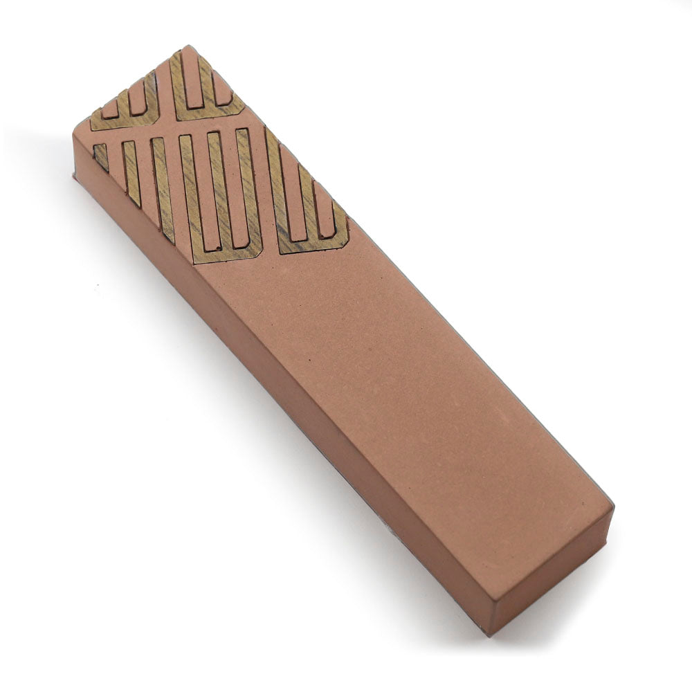 Terracotta Colored Cement and Wood Mezuzah