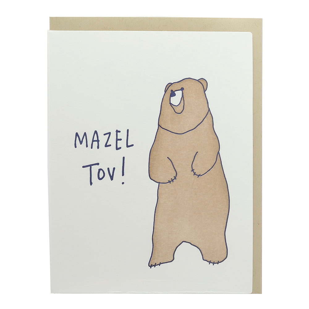 Mazel Tov! Bear Greeting Card