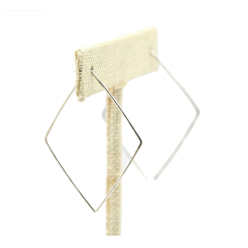 Diamond Threader Hoop Earrings