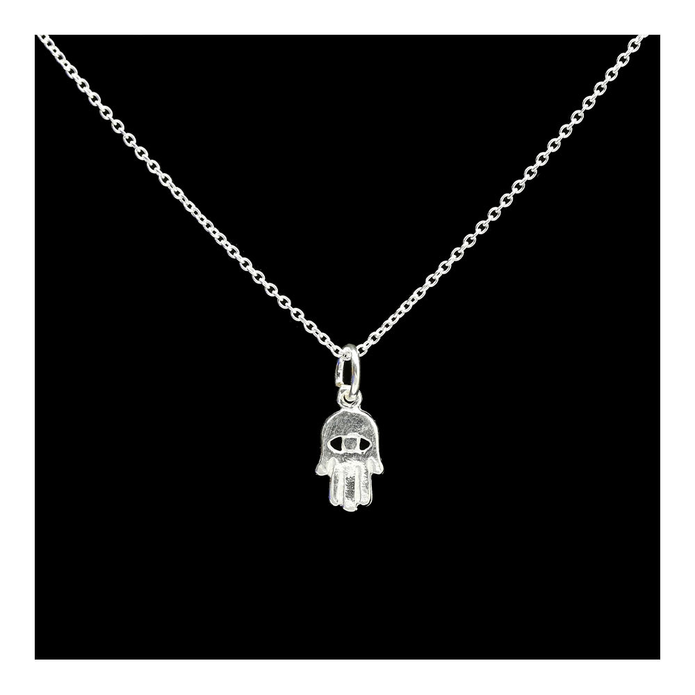 Sterling Hamsa with Eye Necklace