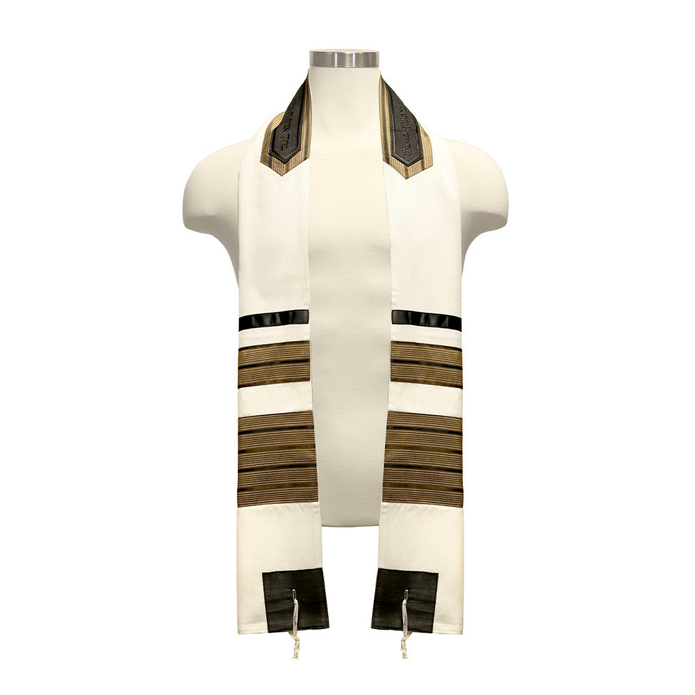 Broad Copper Stripes Tallit Set