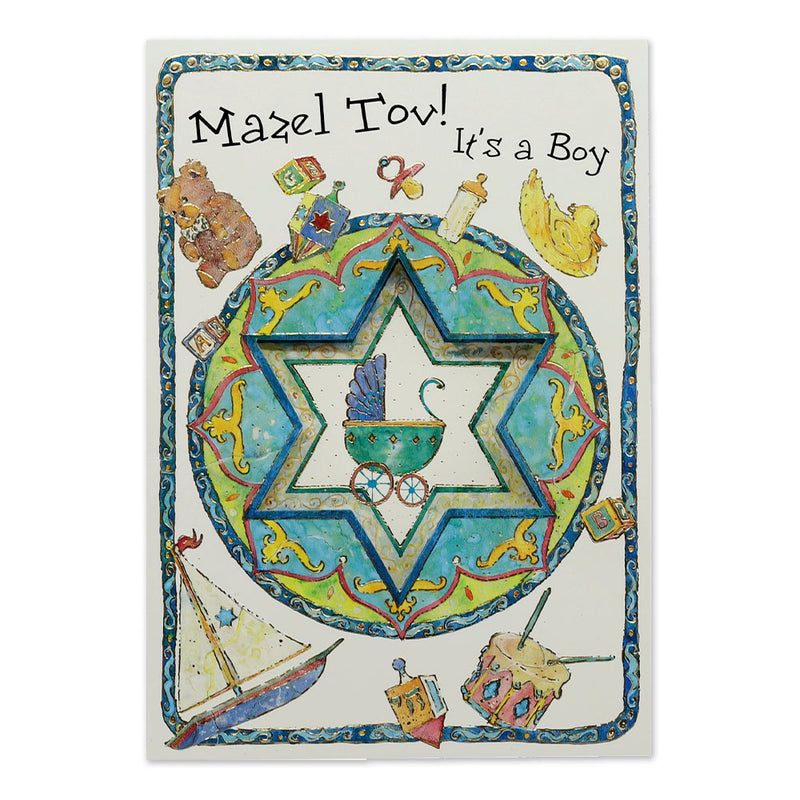 Mazel Tov Baby Die Cut Greeting Card