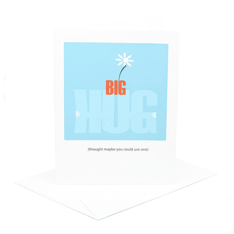 Big Hug With Flower Greeting Card