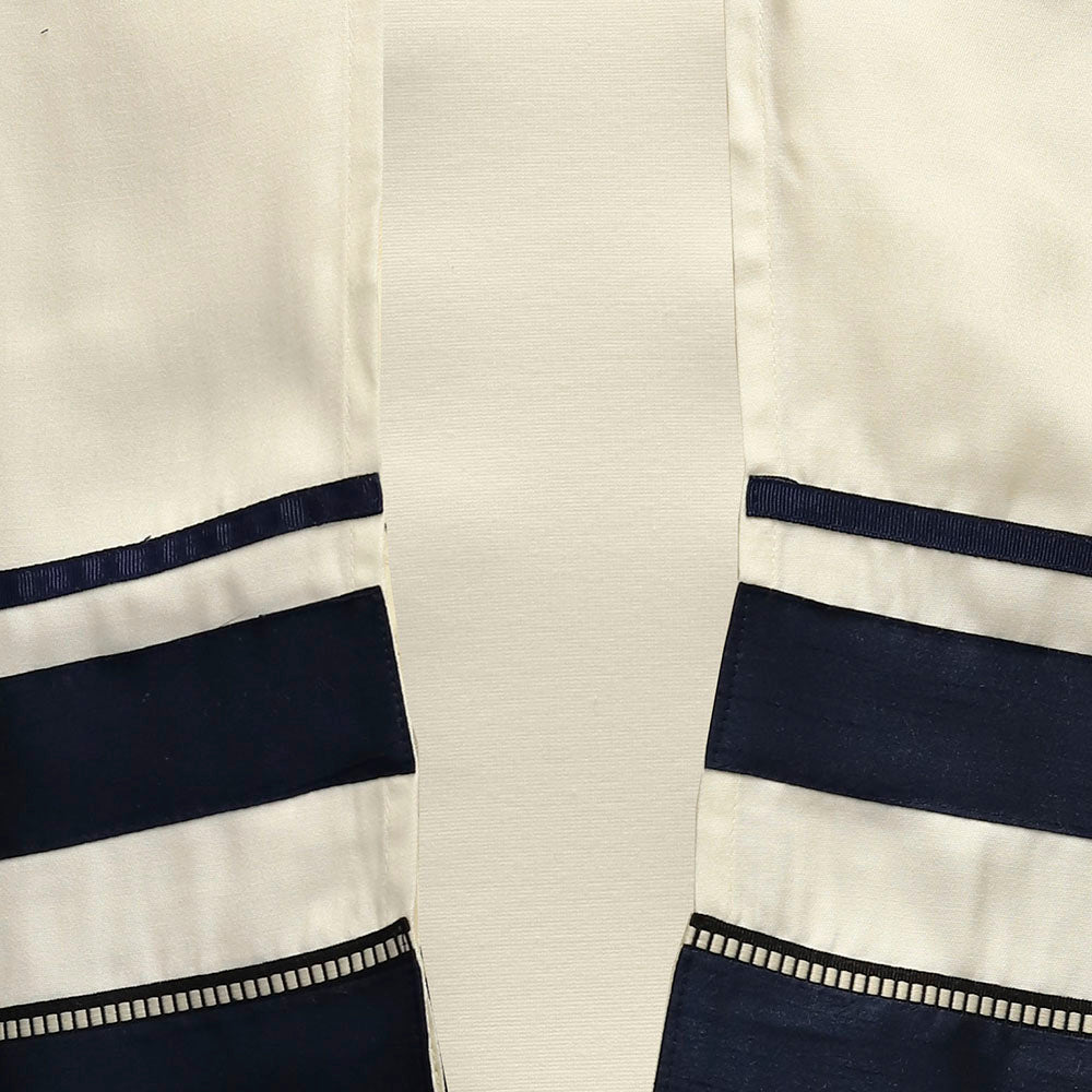 Tallit Set Dark Blue w/Black