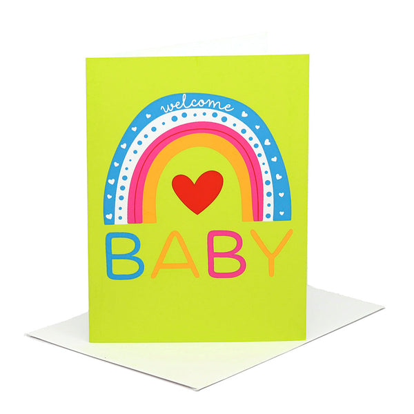 Rainbow Newborn Baby Greeting Card