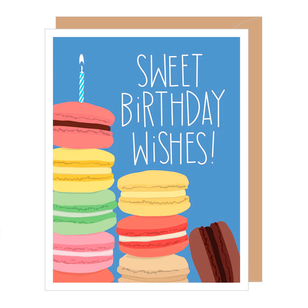 Colorful Macaron Birthday Greeting Card