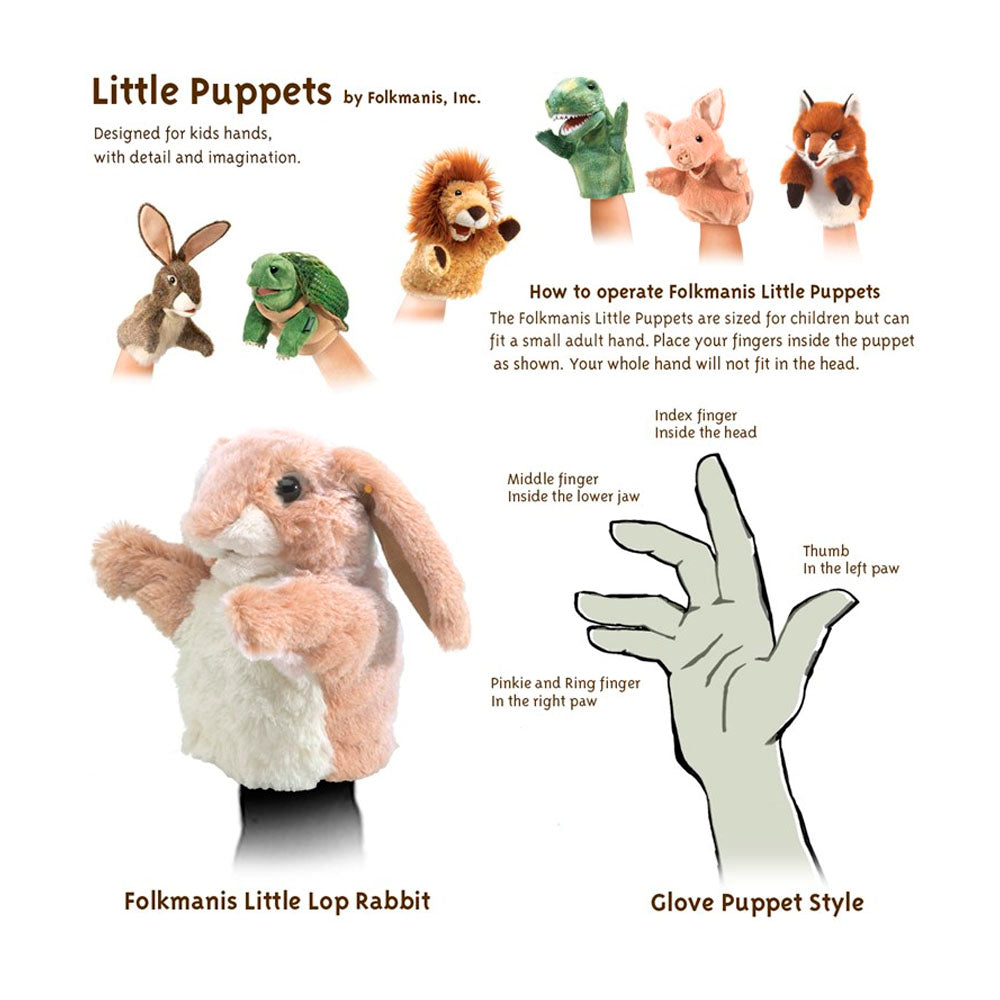 Little Lop Eared Rabbit Hand Puppet