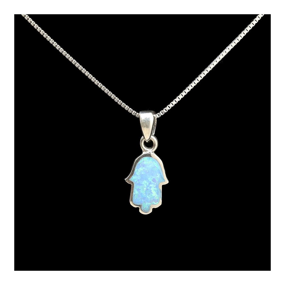 Sterling Opalite Hamsa Necklace