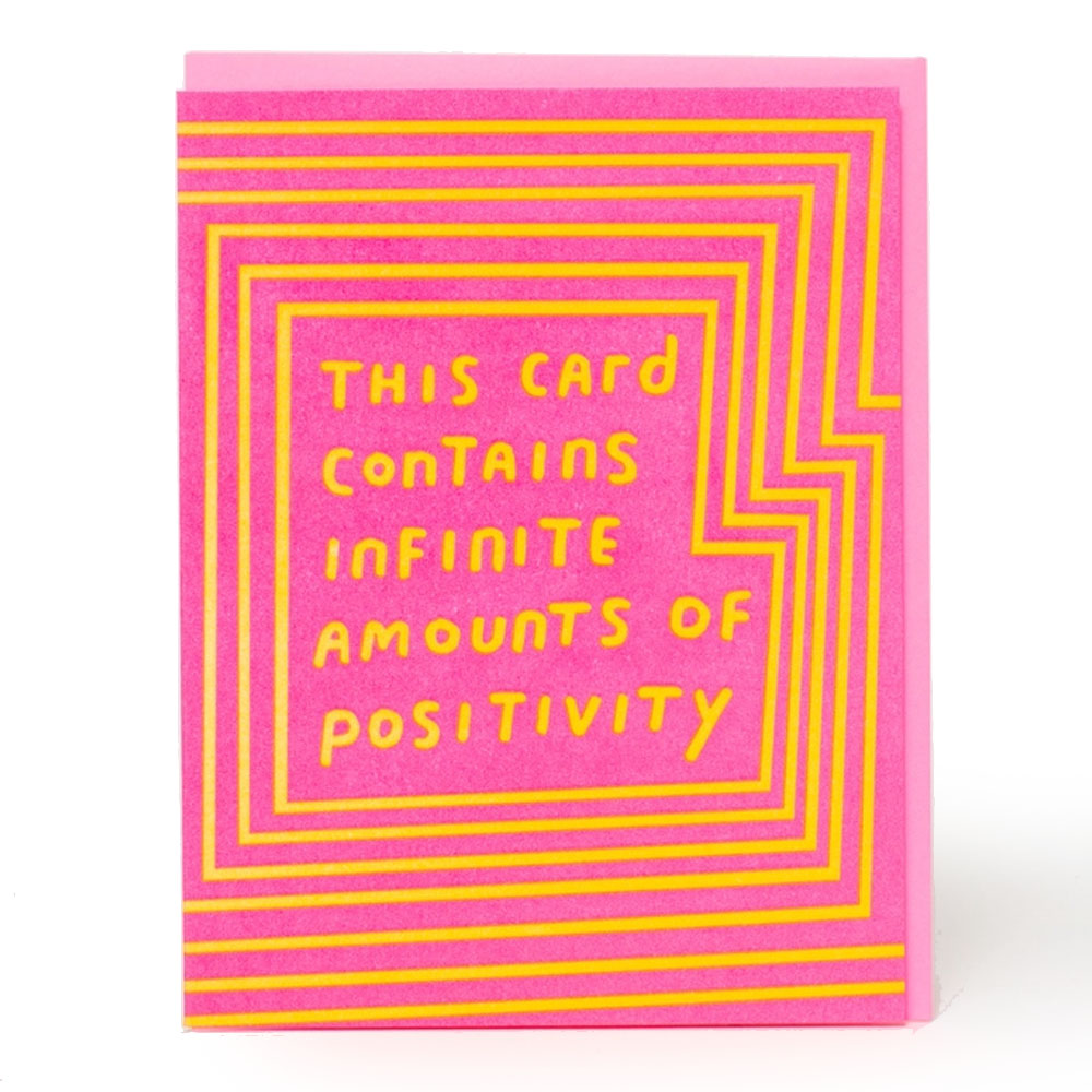 Infinite Positivity Letterpress Greeting Card