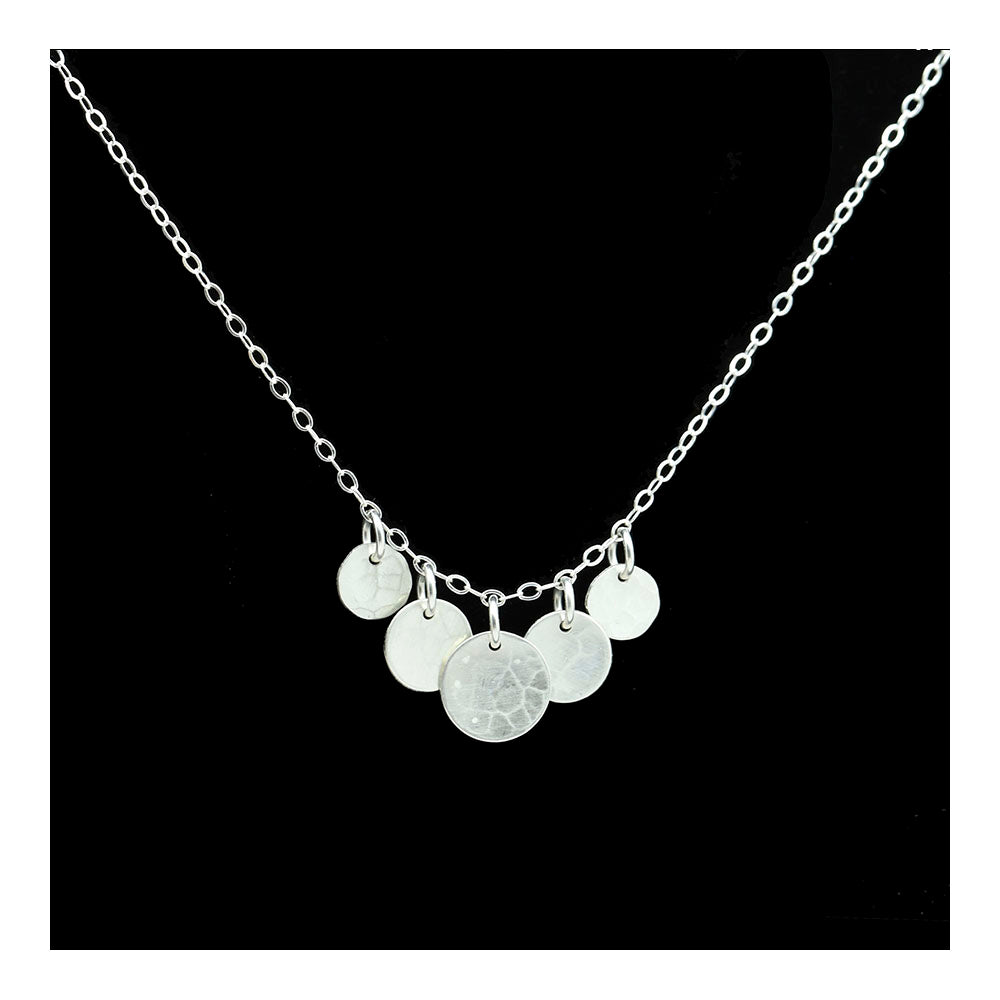 Five Shimmering Discs Necklace
