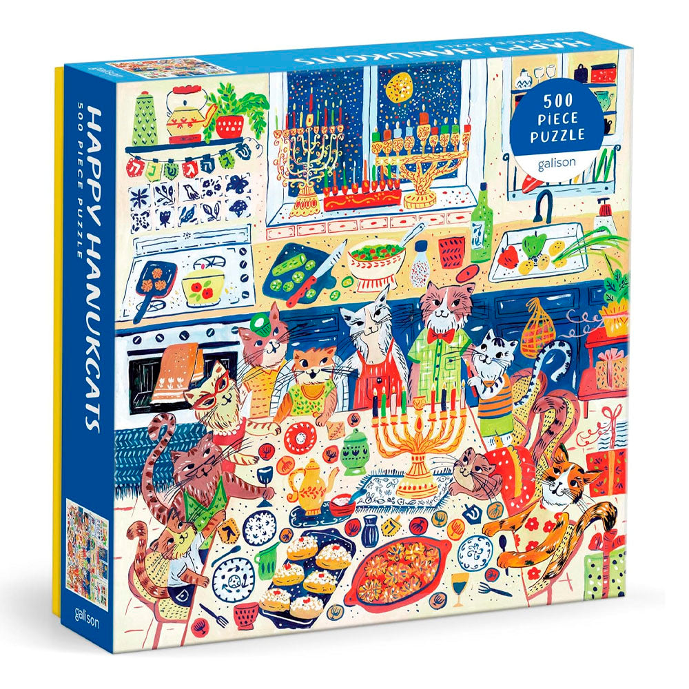 Galison Happy Hanukcats – 500 Piece Jigsaw Puzzle