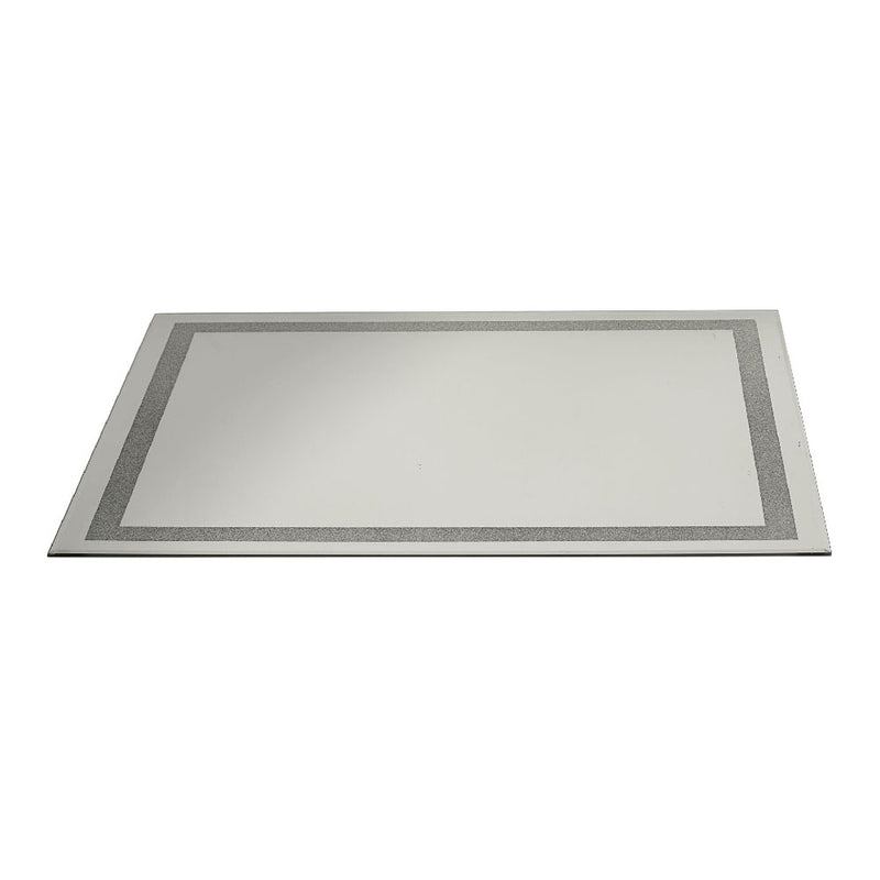 Mirrored Crystal Rimmed Tray