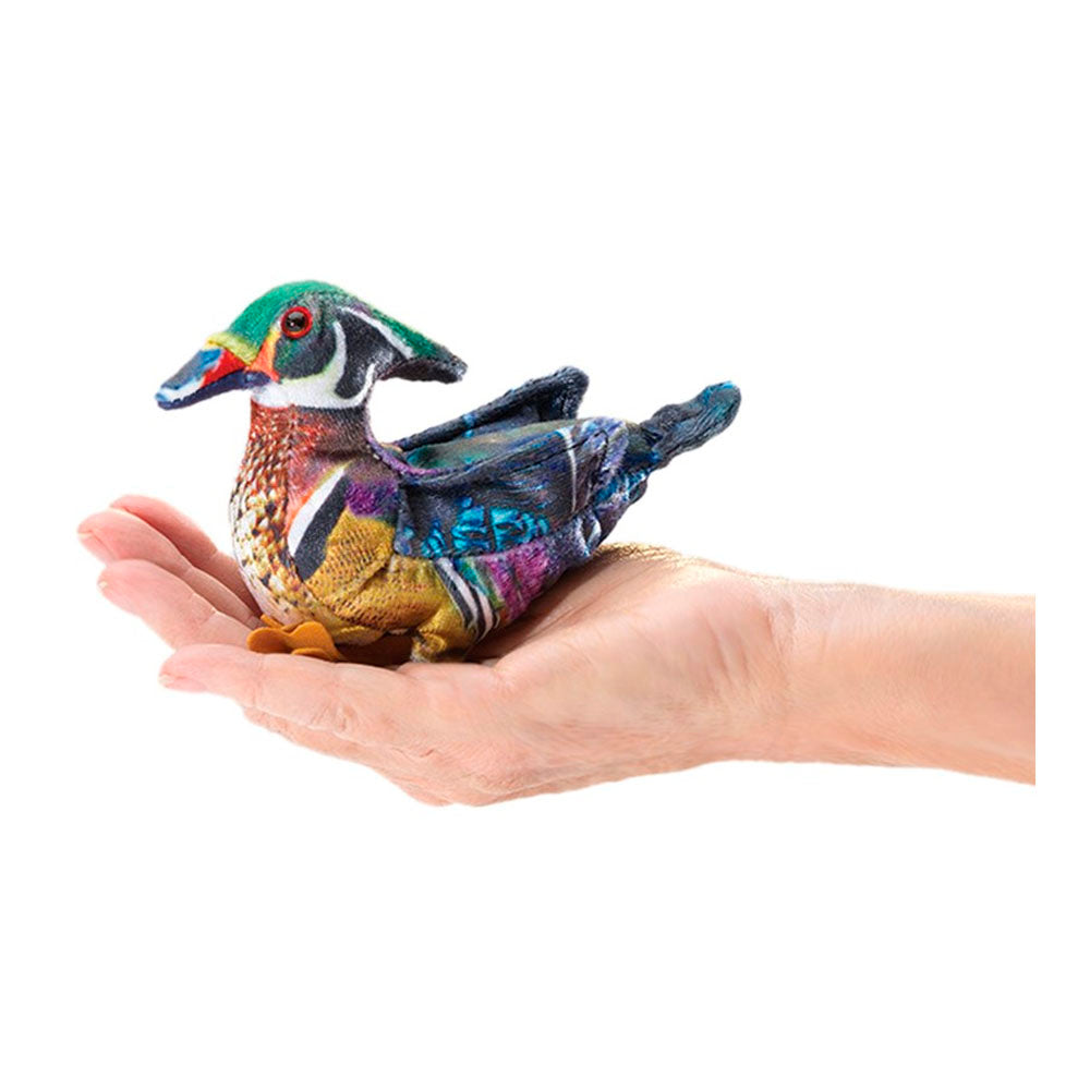 Mini Wood Duck Finger Puppet