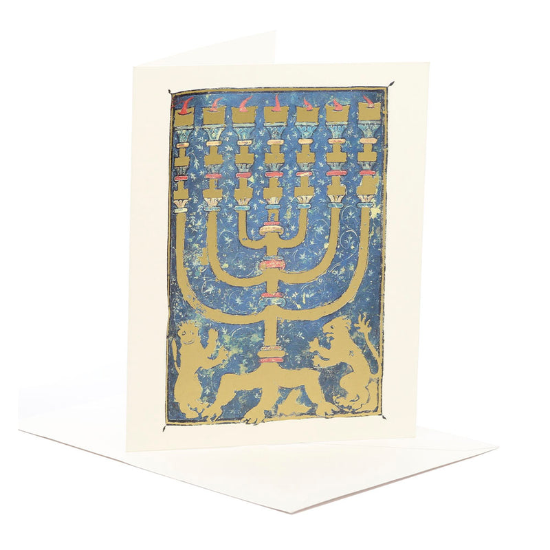 Gold Hanukkiah Greeting Card