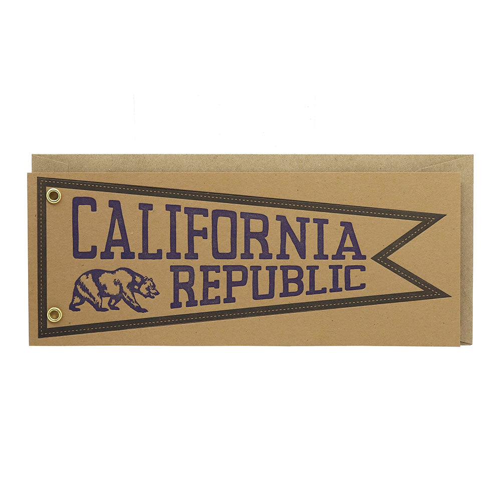 California Republic Greeting Card Pennant
