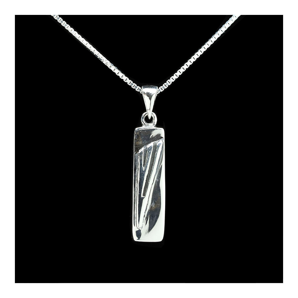 Sterling Mezuzah with Shin Necklace