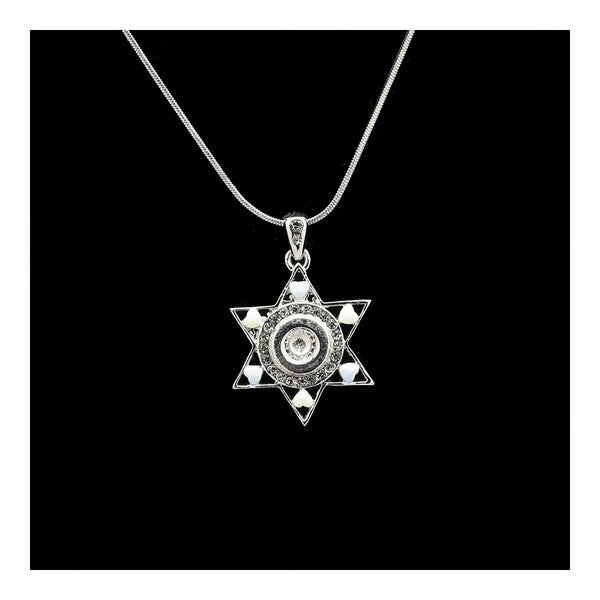 Star of David with Hearts Necklace