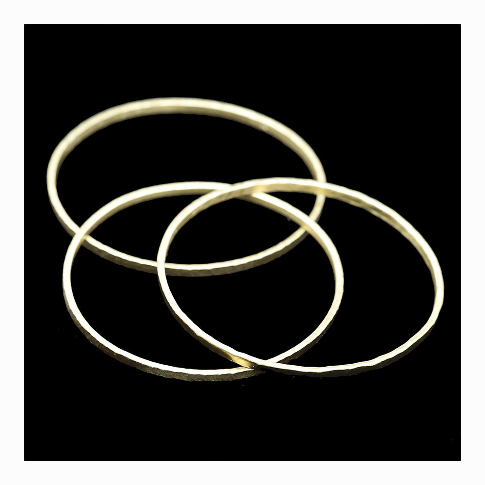 10G Matte Brass Set of 3 Bangles