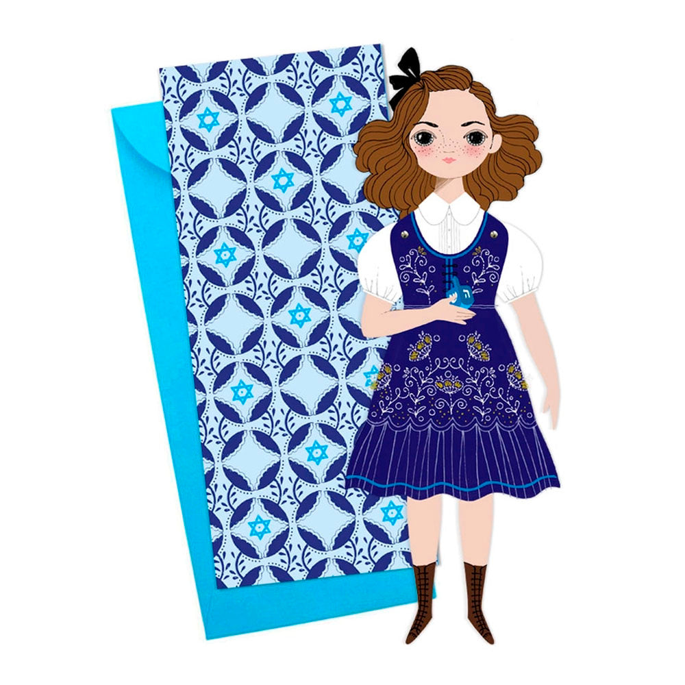 Esther Hanukkah Paper Doll & Greeting Card