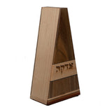 Triangle Wooden Tzedakah Box