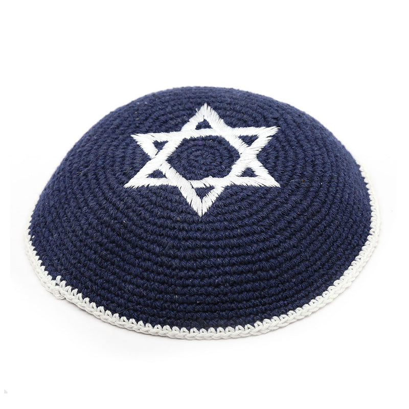 Knit Kippah with Star of David