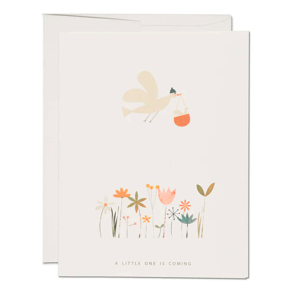 Birdie in a Basket Baby Greeting Card