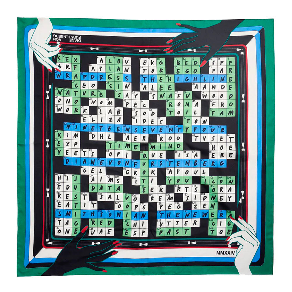 DVF 50th Anniversary Cross Word Scarf