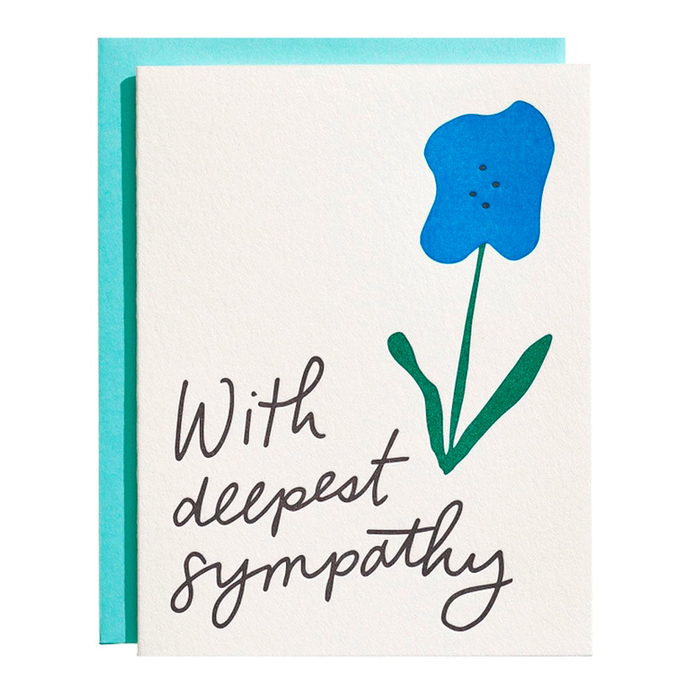 Deepest Sympathy - Letterpress Greeting Card