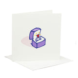Engagement Ring in Box Greeting Card