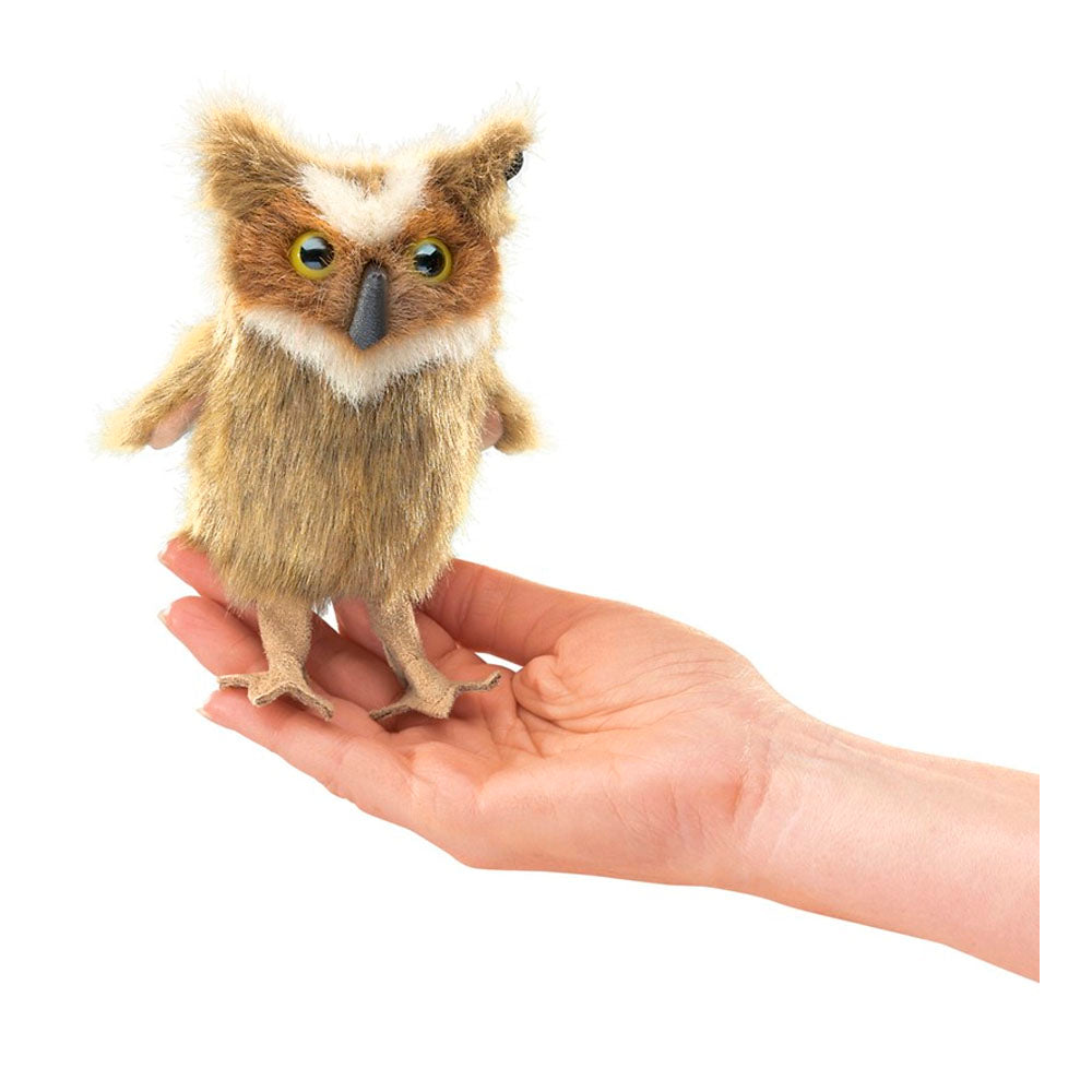 Mini Great Horned Owl Finger Puppet