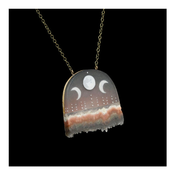 Sunset Moons Crystal Necklace