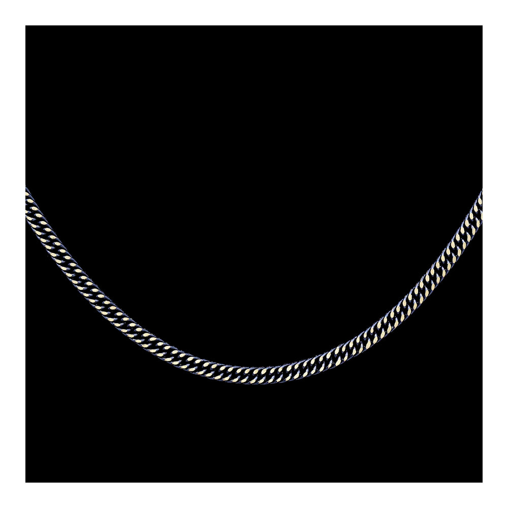 14K Gold and Black Enamel Foxtail Necklace