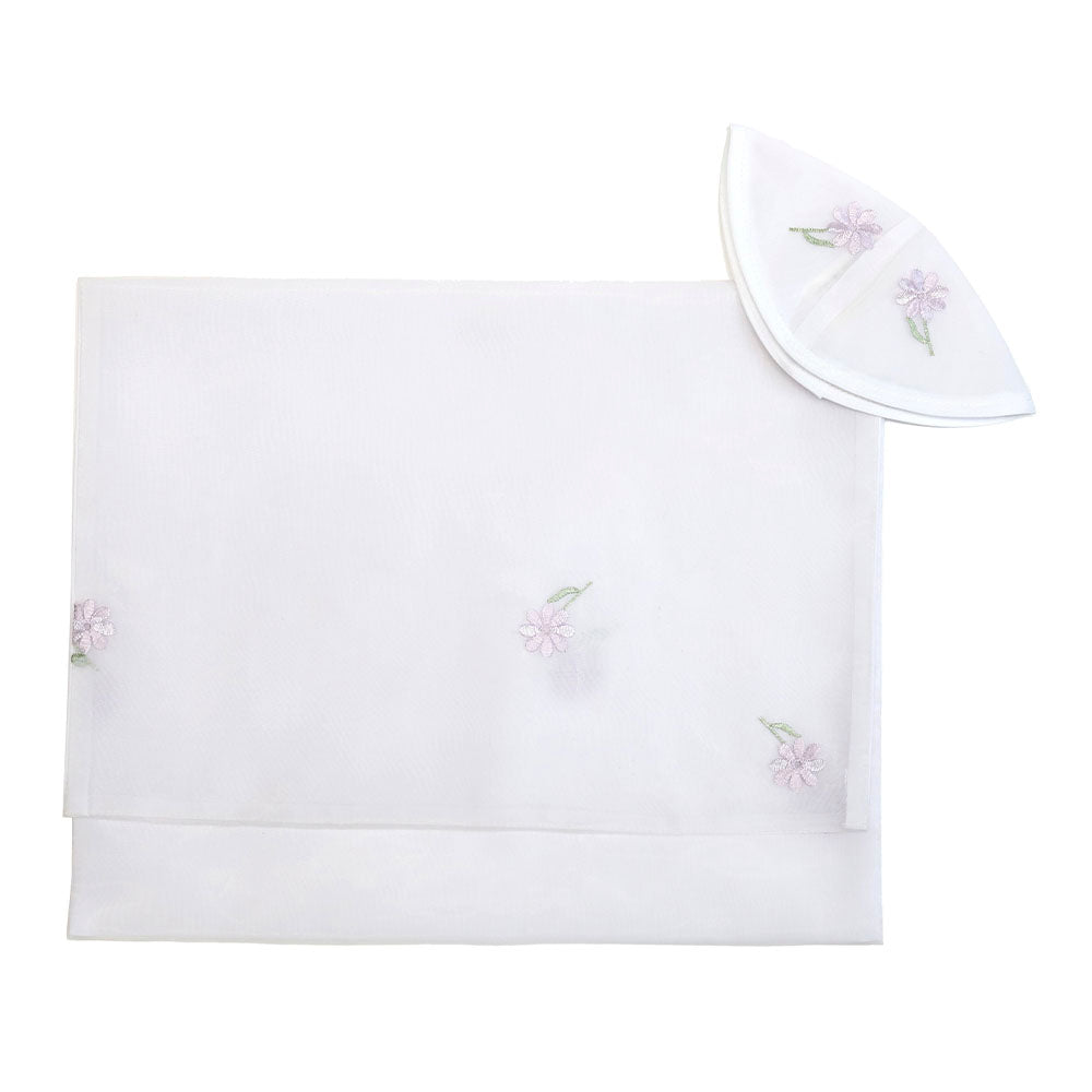 Soft Lavender Floral Tallit Set