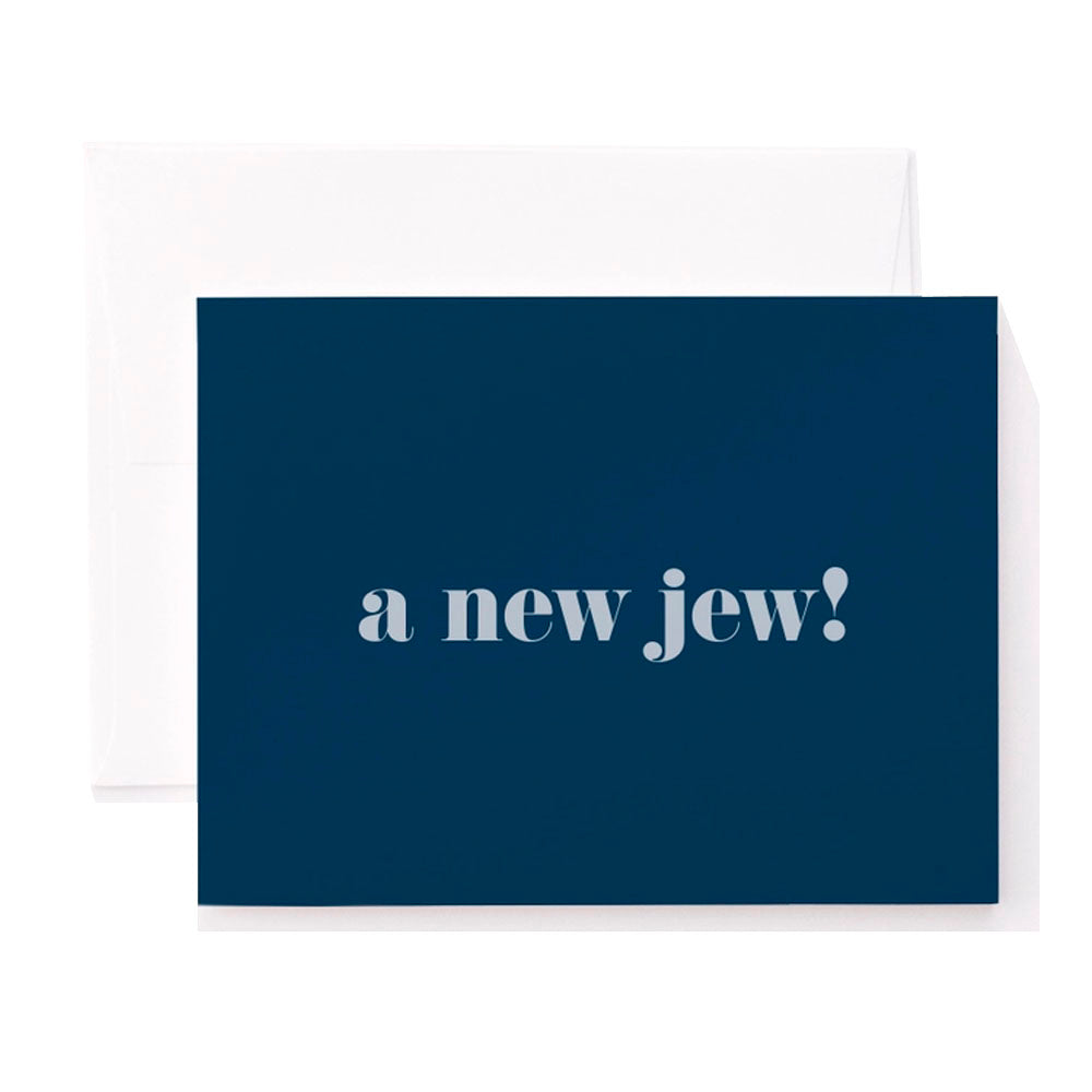 A New Jew! Blue Greeting Card