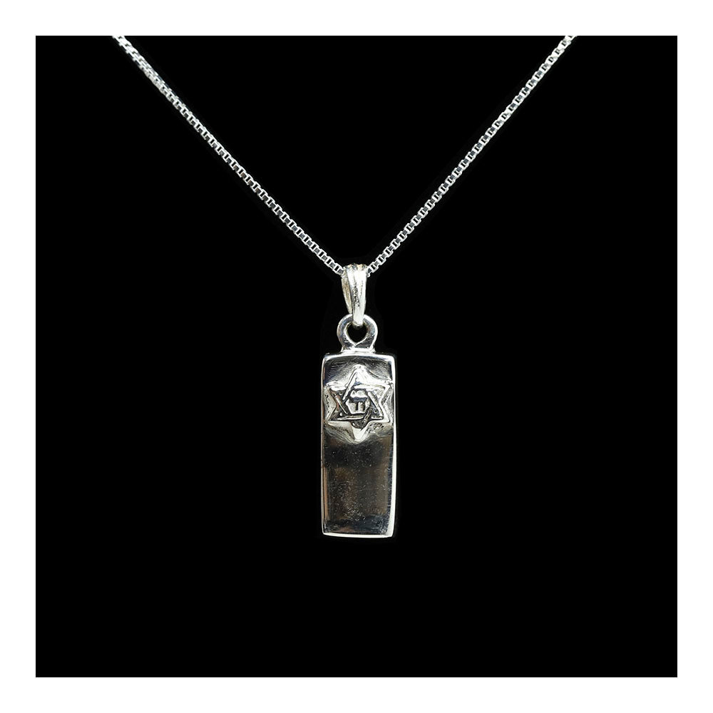 Sterling Modern Mezuzah Necklace