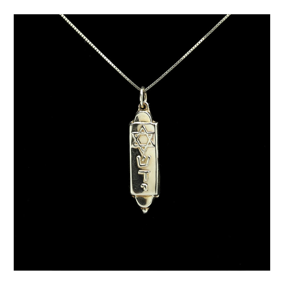 14K Gold Mezuzah Pendant
