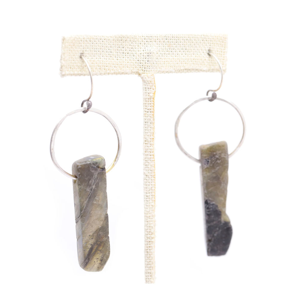 The Dark Labradorite Jessica Earrings