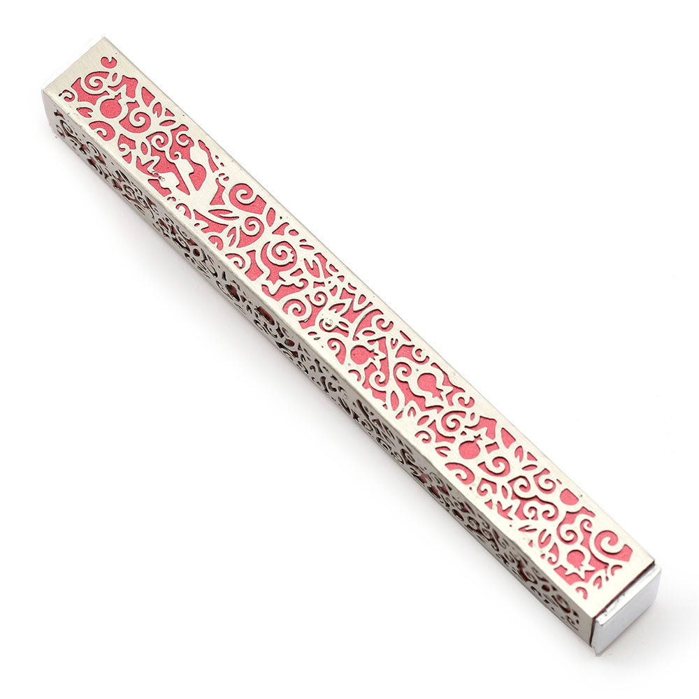 Metal Cut Out Pomegranate Mezuzah