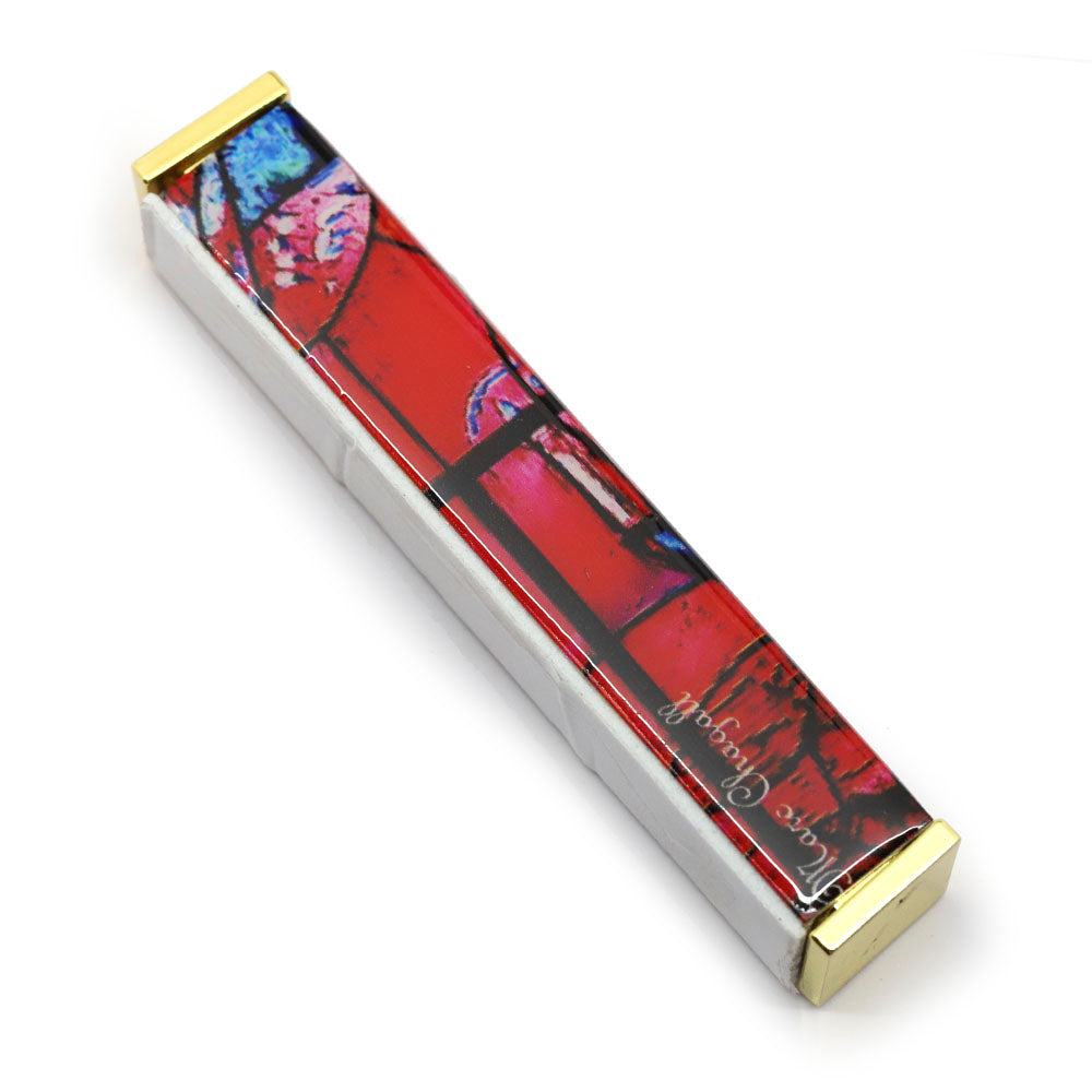 Chigall Mezuzah in Red