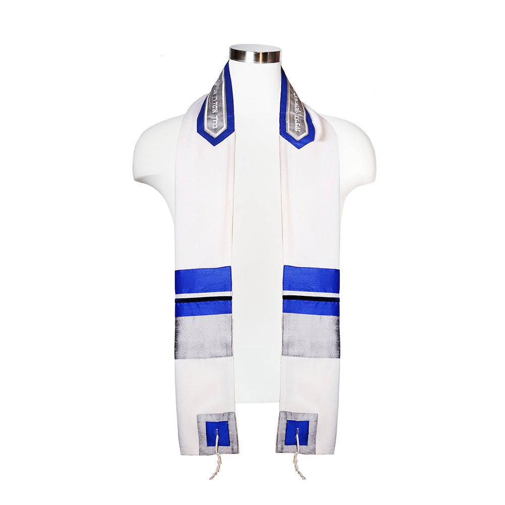 Tallit Set Royal Blue w/Silver
