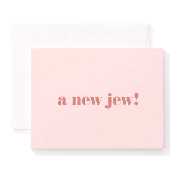 A New Jew! Pink Greeting Card