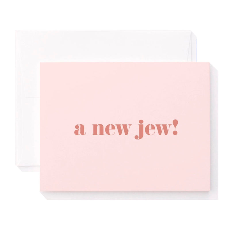 A New Jew! Pink Greeting Card
