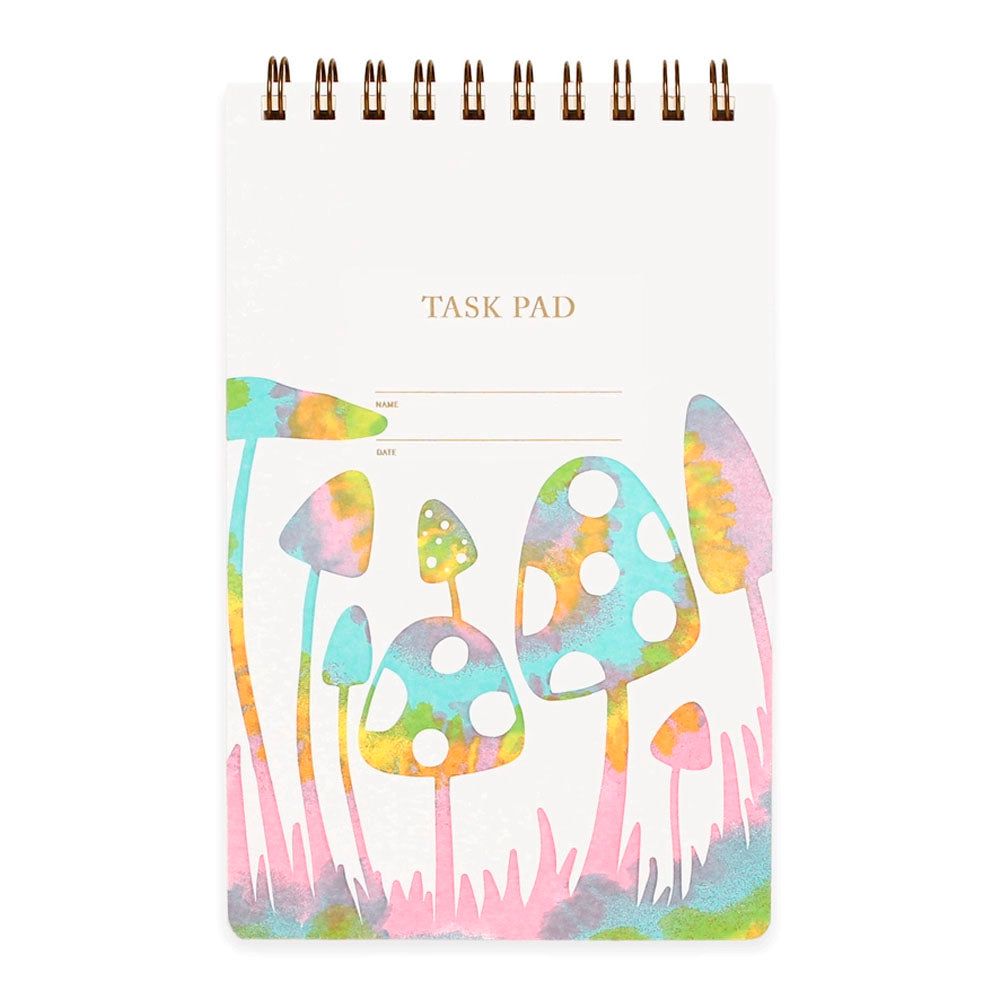 Task Pad Notebook - Tie Dye Mushroom