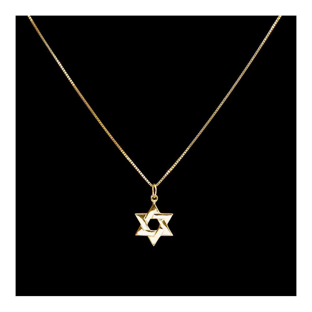 Woven Star of David 14K Gold Necklace