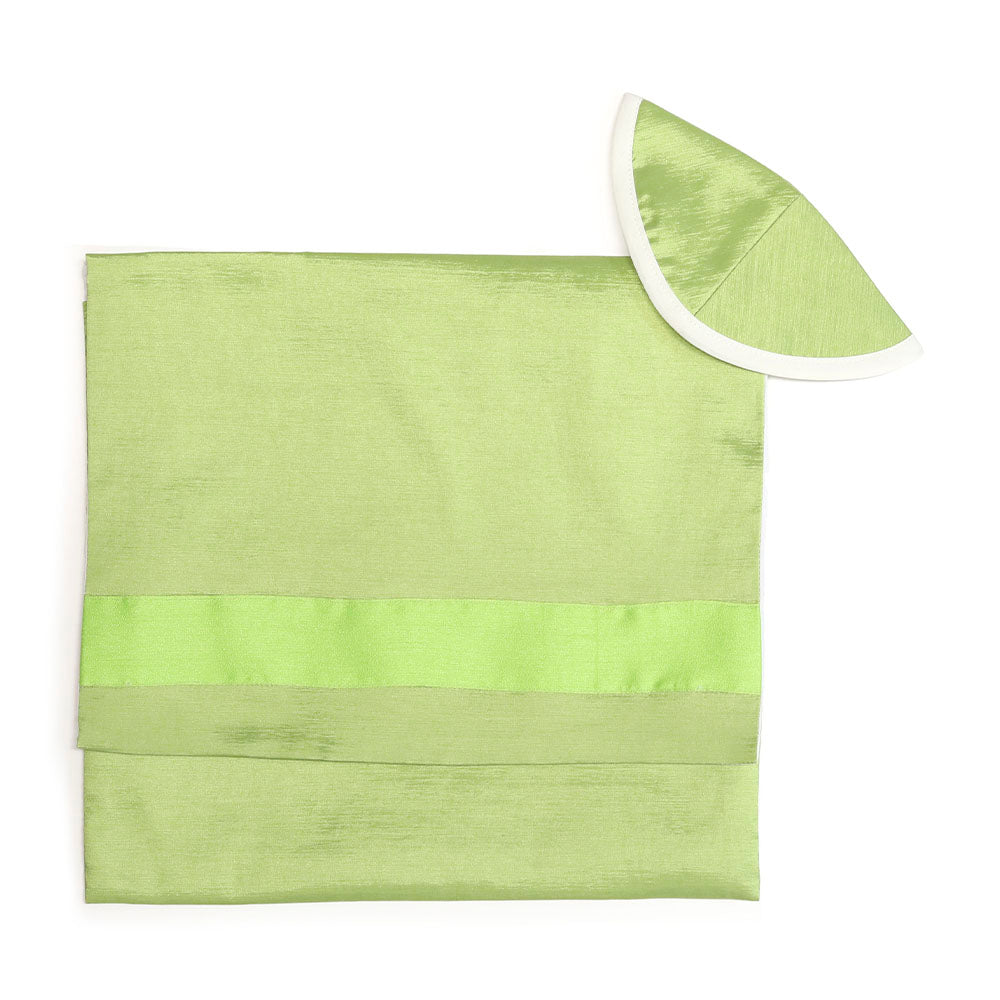 Lime Stripes Tallit Set