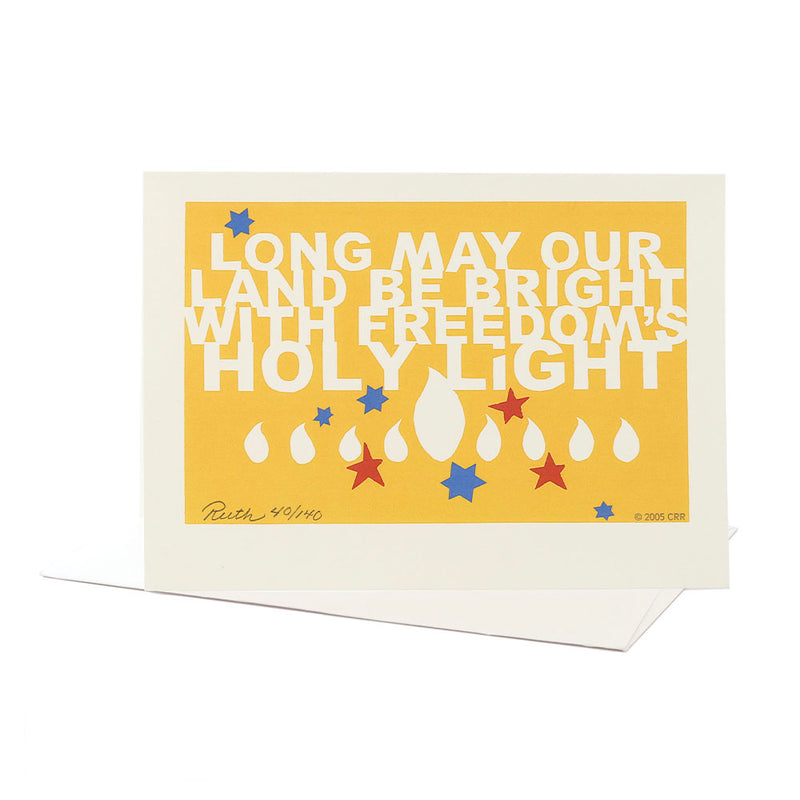 Greeting Card "Long May Our Land Be Bright" by Ruth Roberts